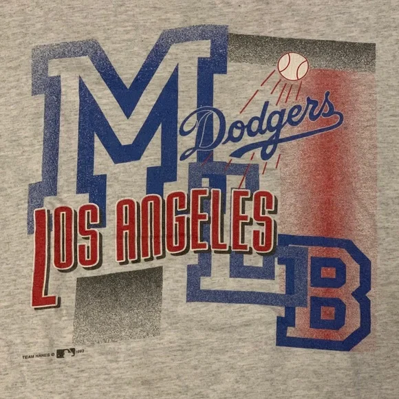 Rare Vintage 1993 LA Dodgers MLB Mens M Shirt - Picture 2 of 5